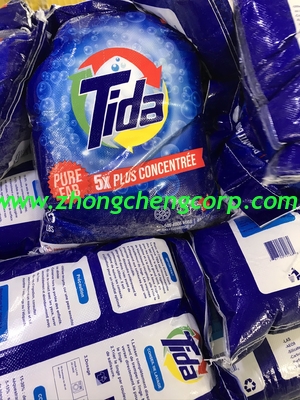 Tida branded low price detergent powder package siaze 6.8kg, 2.4kg washing powder price washing powder factory for haiti