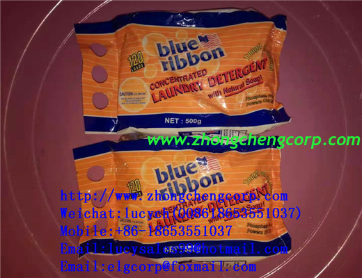 blue Ribbon 5kg 500g bulk bag detergent powder/washing powder wash/cheap detergent powder with blue color to america