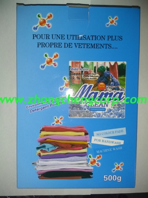 200g 500g White Powder With Blue Particles Carton Laundry Detergent for Recyclable Packaging for congo market selling