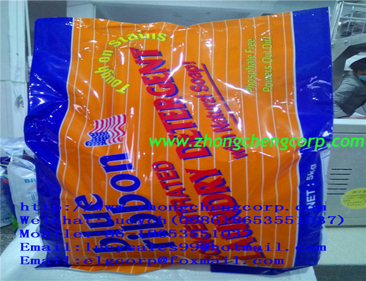 blue Ribbon 5kg 500g bulk bag detergent powder/washing powder wash/cheap detergent powder with blue color to america